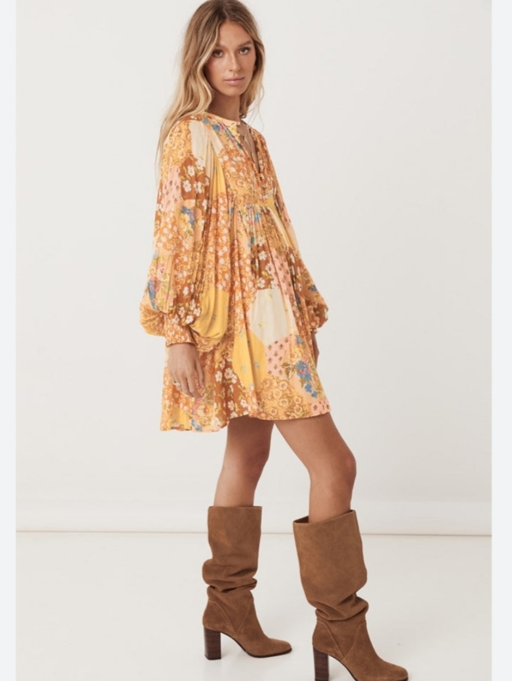 Spell~ Freda Boho Mini Dress (Amber) - Picture 4 of 13